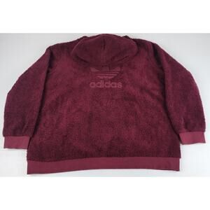 Adidas Mens‎ XXL 2XL Originals Winterized Trefoil Sweater Hoodie Maroon DH7079